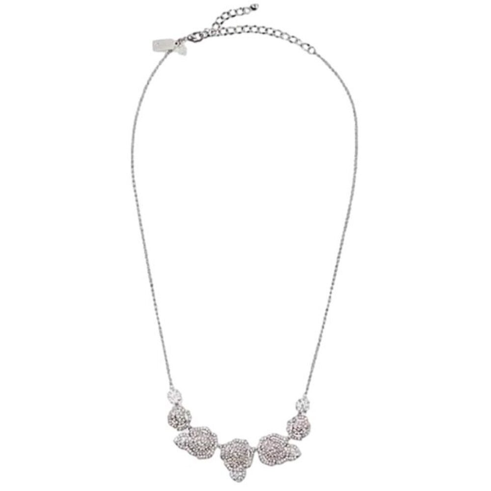 Kate Spade New York Crystal Rose Mini Necklace Silver $129 RETAIL NWT
